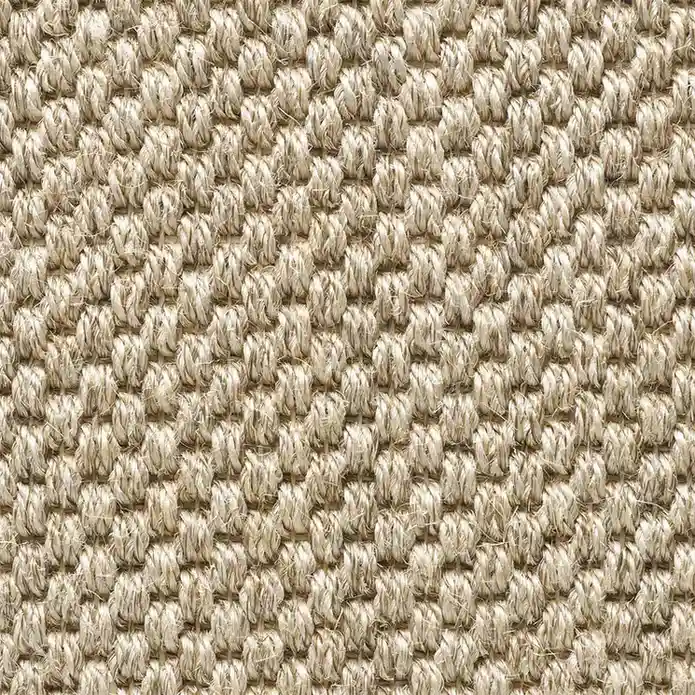 Babylon Almond – Close-up of cream and light beige woven sisal carpet