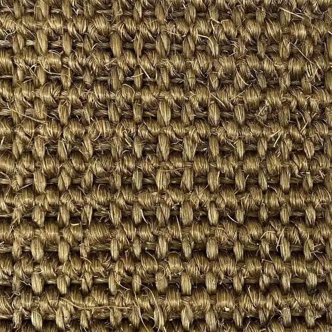 Boucle Olive – Close-up of olive green boucle weave sisal carpet