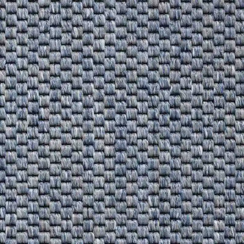 Close-up of blue-grey woven carpet texture