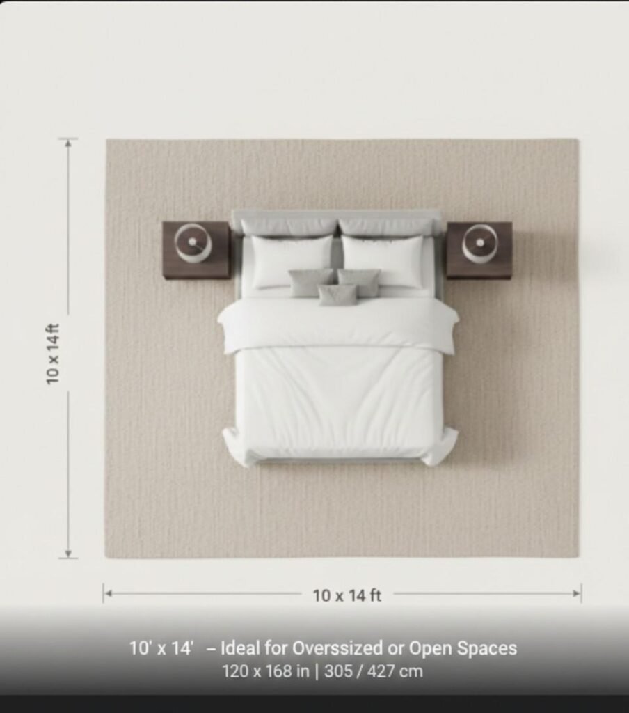 oversize bed room rug 10x14